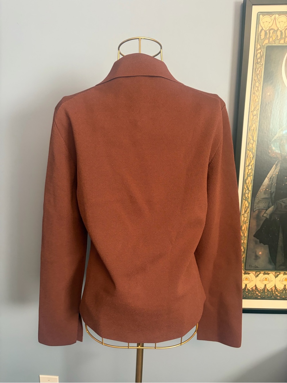 COS Women’s Button-Front Sweater in Rust - Picture 2 of 6